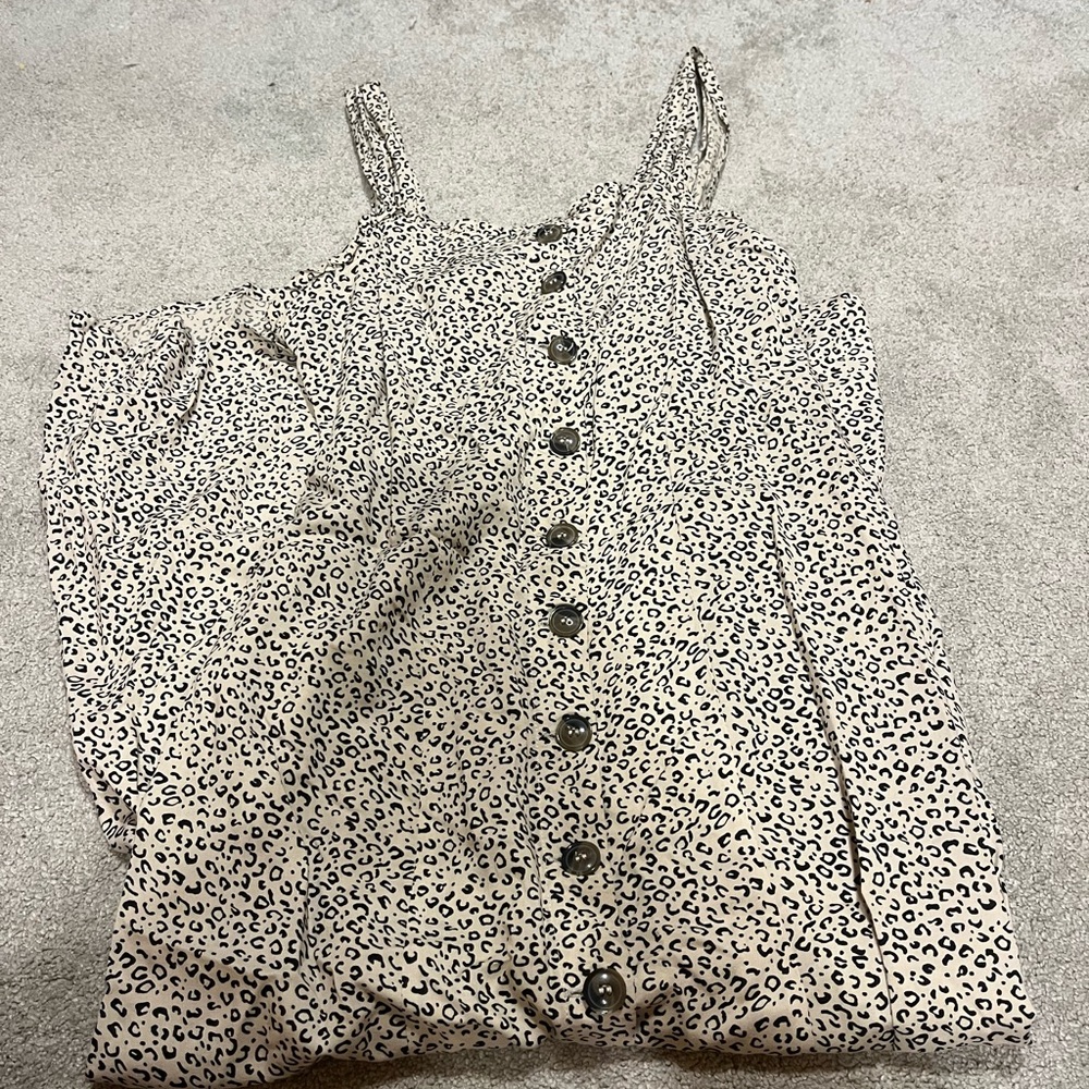 Cheetah print button up dress